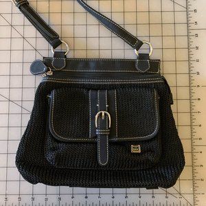 The Sak Black woven crossbody bag